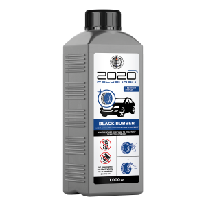 2020_black rubber_1кг POLYCHROM 2020 Water-based Rubber and Plastic Conditioner with gloss effect, 1 L