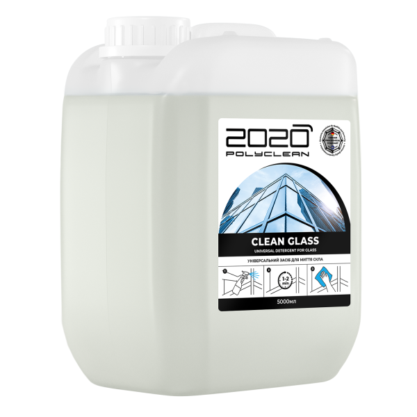 вікна5кг Універсальний засіб для миття скла Polyclean 2020 "Clean Glass", 5 л